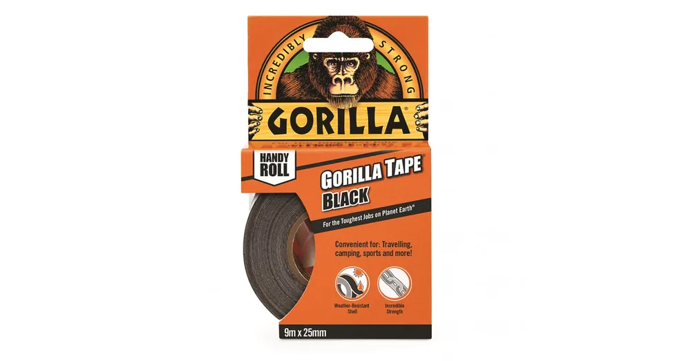 Gorilla Tape Handy Roll 9,14m x 25mm Fekete Extra Erős Ragasztószalag Olcsó