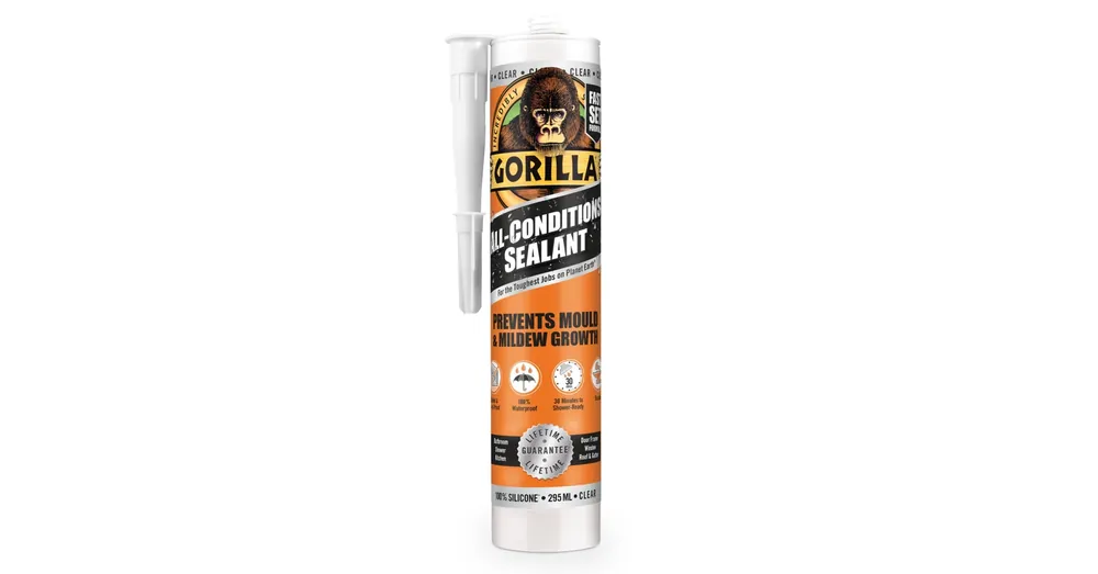 Kiárusítás Gorilla SEALANT CLEAR Átlátszó Szilikon Tömítő 30perc 295ml