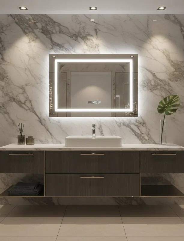 Inspiro Design Mirella Smart, szögletes okos tükör, világítással, 25W, 80×60 cm Nézd meg most
