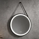 Inspiro Design Ora Smart, kör alakú okos tükör, keretvilágítással, fekete, 25W, 70x70 cm Prémium