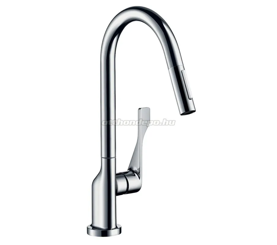 Népszerű Hansgrohe, Axor Citterio, egykaros konyhai csaptelep kihúzható zuhanyfejjel, 39835000