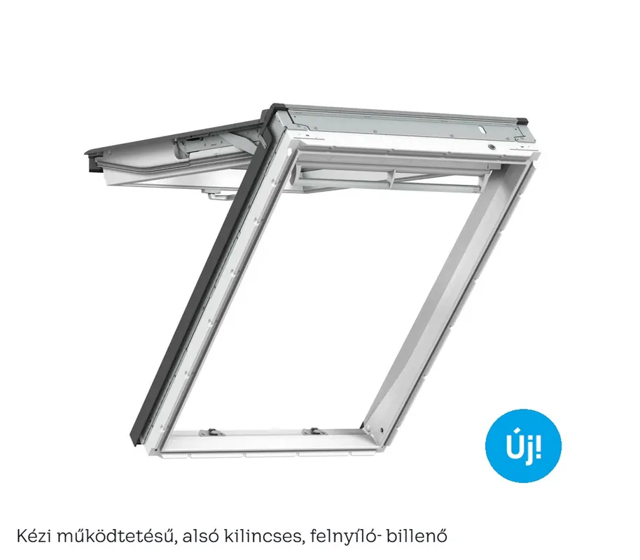 Velux, Felnyíló tetőablak, GPU MK06 0068 3-rétegű üveg, műanyag bevonat fa maggal, 78x118 cm Bestseller