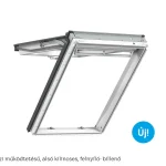 Velux, Felnyíló tetőablak, GPU MK08 0066 3-rétegű üveg, műanyag bevonat fa maggal, 78x140 cm Vedd meg online