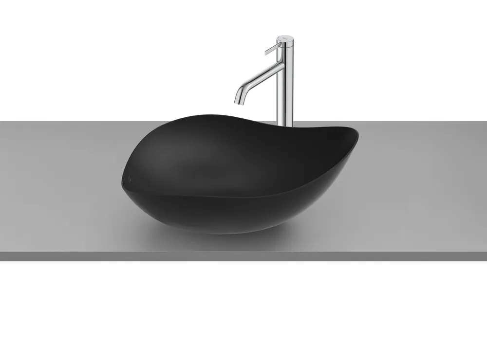 Különleges ajánlat Mosdó, Roca, Ohtake A327A13080, pultra ültethető, matt fekete, 54 cm
