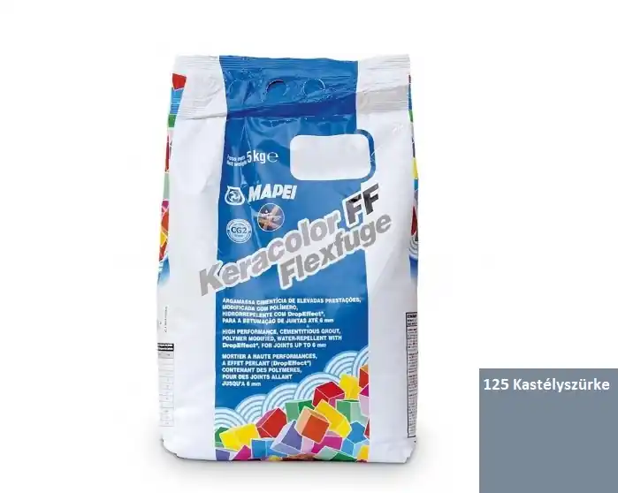 Kihagyhatatlan ajánlat Fugázó, Mapei, Keracolor FF Flex Nr.125 Kastélyszürke 5 kg