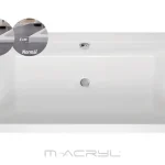 M-Acryl, Sabina Slim egyenes kád 170x75 cm 12387 Kedvezmény