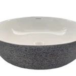 Azonnal elérhető Mosdó, Nextile, Granite Grey, pultra ültethető, csaplyuk nélkül, átmérő: 41,5 cm