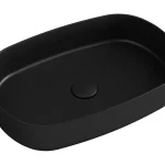 Gyors szállítás Mosdó, Sapho, Infinity Oval 10NF65055-2N, pultra ültethető, csaplyuk nélkül, fekete, 55 cm