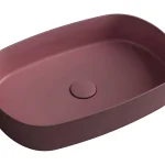 Biztonságos vásárlás Mosdó, Sapho, Infinity Oval 10NF65055-2R, csaplyuk nélkül, gesztenyevörös színű, 55 cm