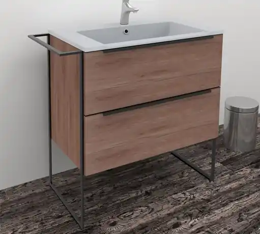 Fürdőszobabútor, Wellis, Jersey, komplett mosdós szekrény 80 cm Biztonságos fizetés