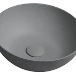 Biztonságos vásárlás Mosdó, Sapho, FORMIGO FG039, beton, világos szürke színű, átmérő: 39 cm