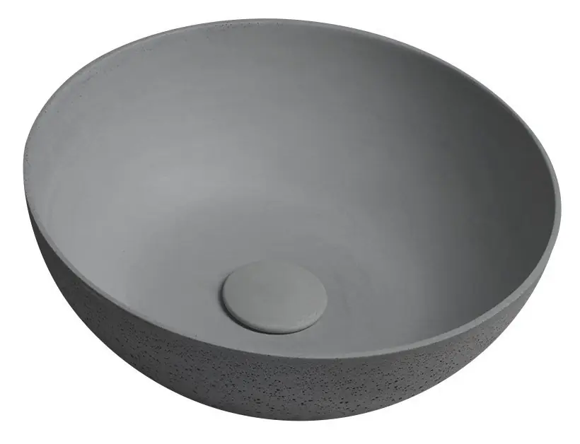 Biztonságos vásárlás Mosdó, Sapho, FORMIGO FG039, beton, világos szürke színű, átmérő: 39 cm