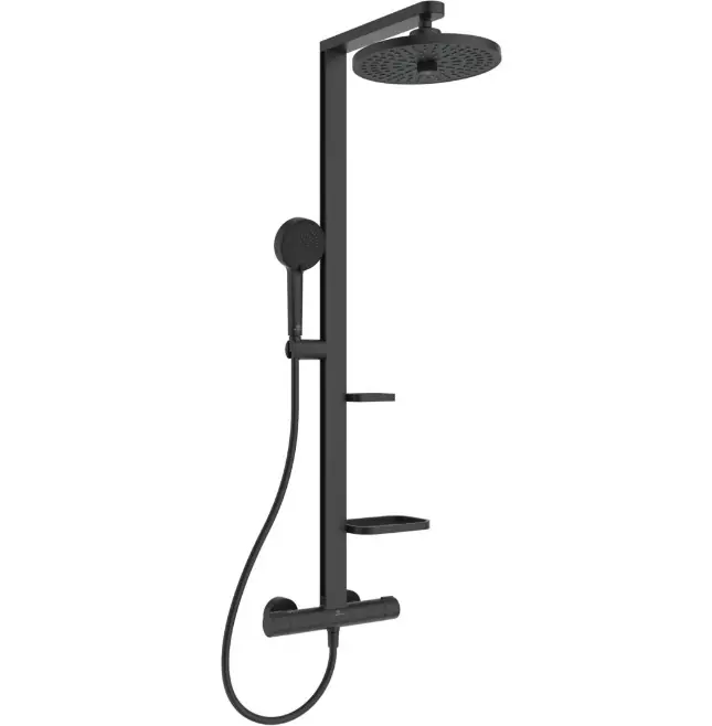 Exkluzív ajánlat Ideal Standard, Ceratherm Alu+ termosztátos zuhanyrendszer, fekete, BD583XG