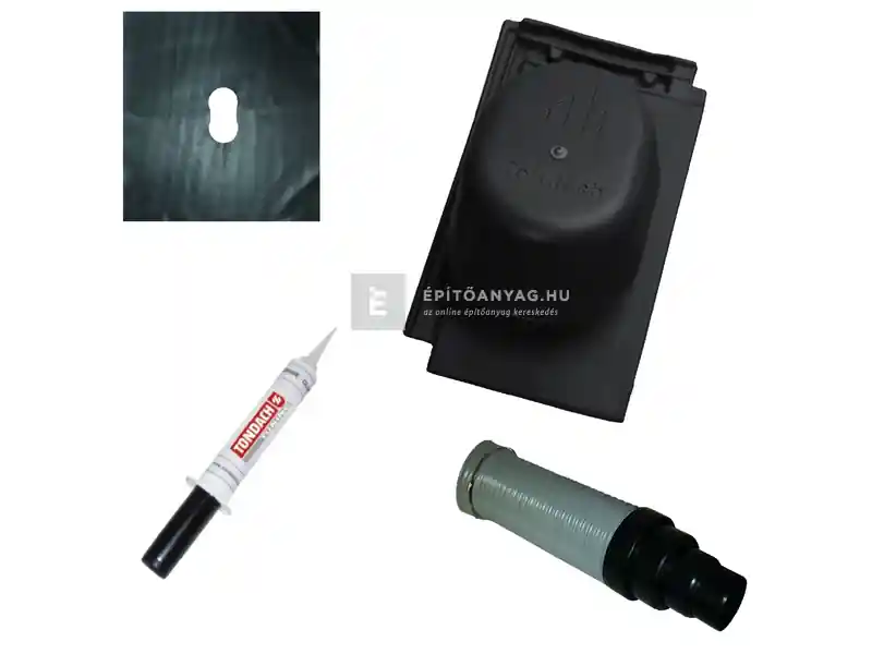 Legjobb ár Tondach Planoton 9 csatornaszellőző szett FusionProtect antracit
