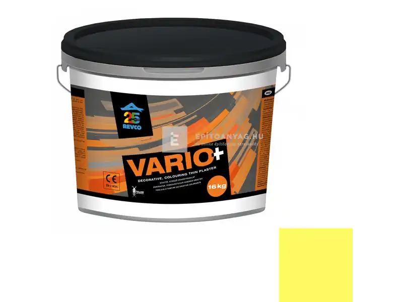 Revco Vario+ Struktúra gördülőszemcsés vékonyvakolat 2 mm canari 4 16 kg Szuper akció