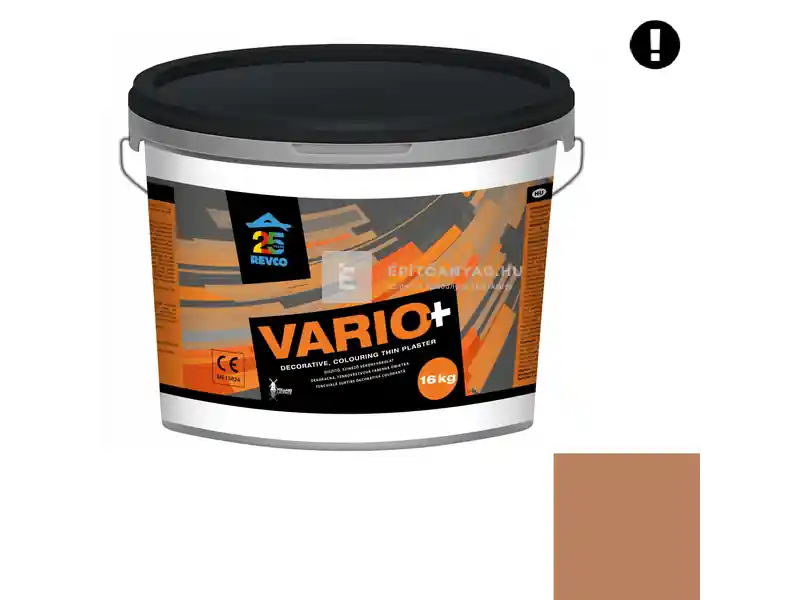 Revco Vario+ Struktúra gördülőszemcsés vékonyvakolat 3 mm mocca 5 16 kg Azonnali szállítás