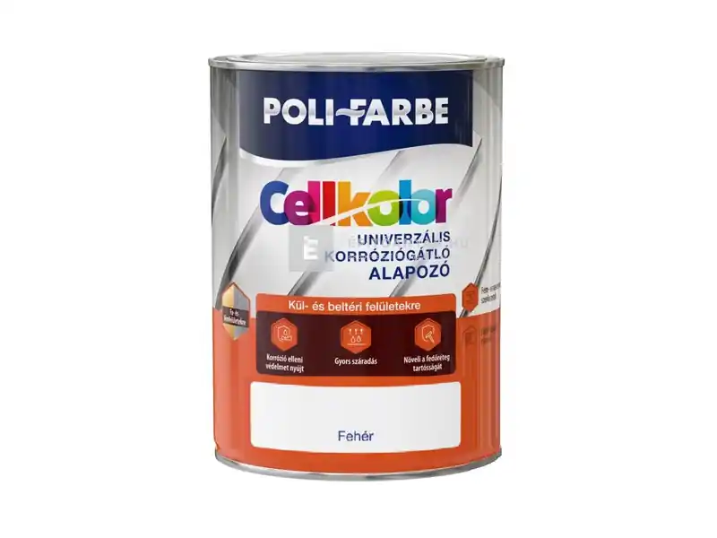 Vásárlói kedvenc Poli-Farbe Cellkolor univerzális korróziógátló alapozó fehér 0,4 l