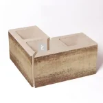 Leier Modern kerítés sarokelem natúr, satírozott beige-barna 20x42x20 cm Rendeld meg most