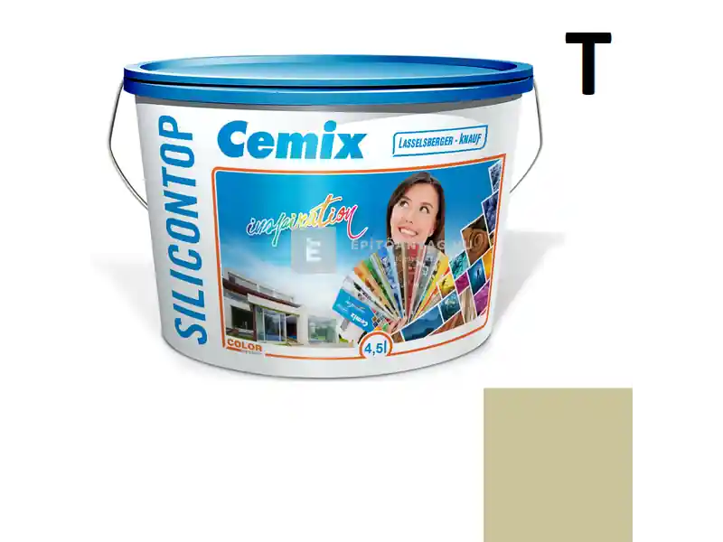 Szezonális akció Cemix 2800 SiliconTOP szilikon homlokzatfesték 4547 green 4,5 l