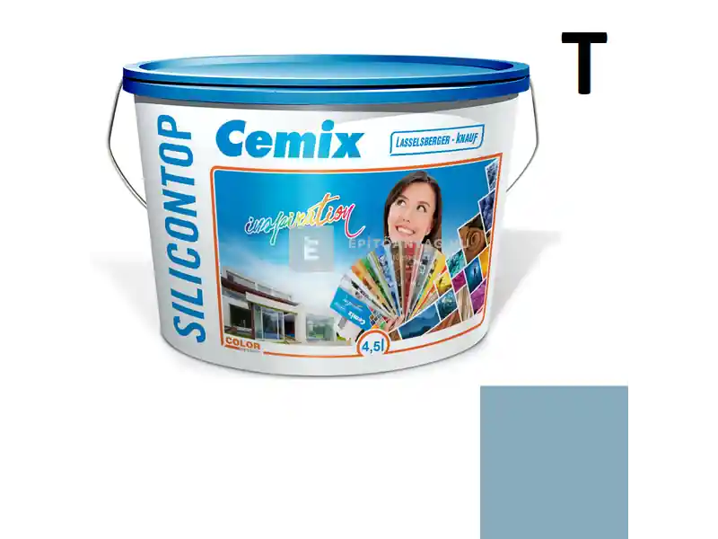 Biztonságos fizetés Cemix 2800 SiliconTOP szilikon homlokzatfesték 4719 blue 4,5 l