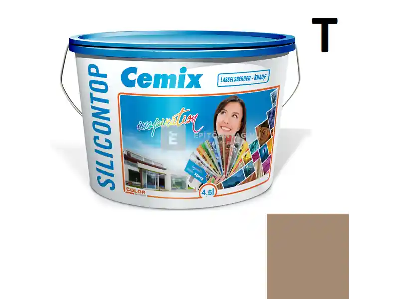 Alacsony ár Cemix 2800 SiliconTOP szilikon homlokzatfesték 4929 brown 4,5 l