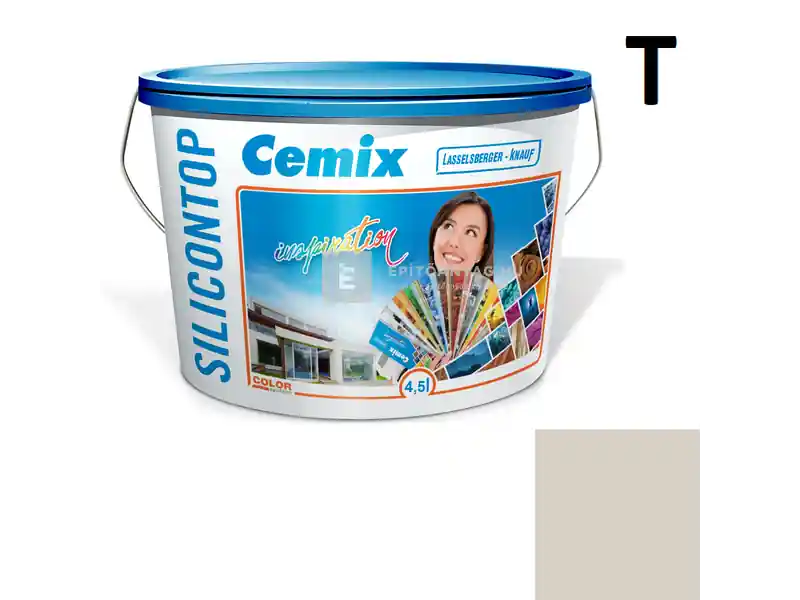 Gyors szállítás Cemix 2800 SiliconTOP szilikon homlokzatfesték 4973 brown 4,5 l