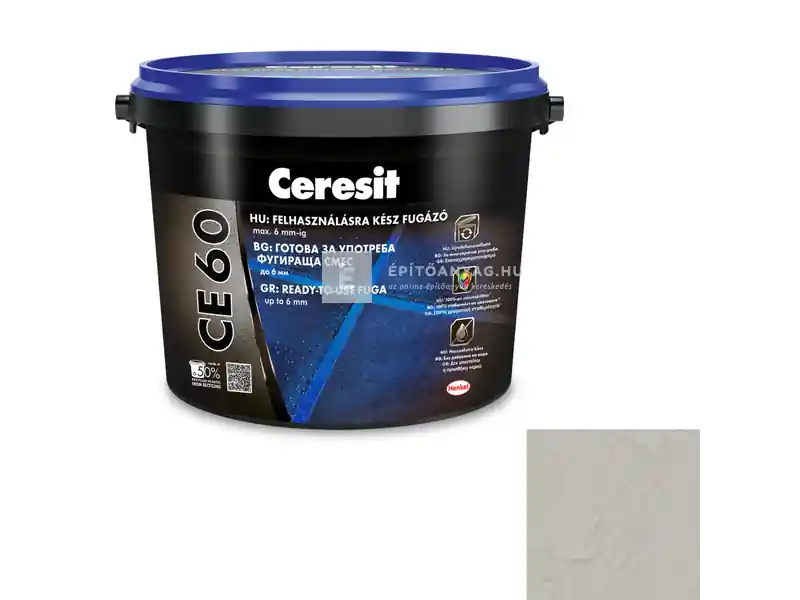 Különleges ajánlat Henkel Ceresit CE 60 felhasználásra kész fugázó ezüst 2 kg