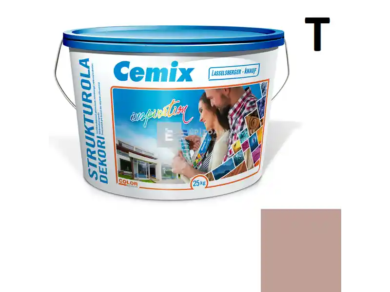 Végkiárusítás Cemix 2704 StrukturOLA Dekor diszperziós vékonyvakolat, kapart 1,5 mm 5127 rusty 25 kg