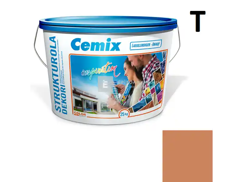 Kedvezmény Cemix 2704 StrukturOLA Dekor diszperziós vékonyvakolat, kapart 1,5 mm 6319 intense 25 kg
