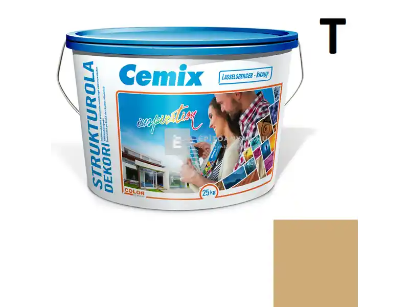 Cemix 2704 StrukturOLA Dekor diszperziós vékonyvakolat, kapart 2 mm 4359 orange 25 kg Akció