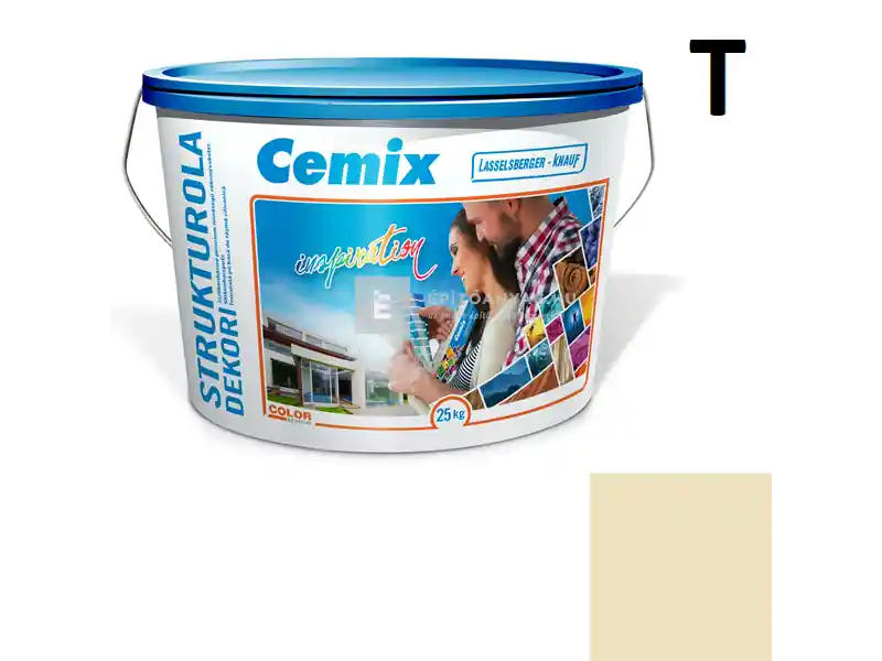 Vedd meg online Cemix 2704 StrukturOLA Dekor diszperziós vékonyvakolat, kapart 2 mm 4951 brown 25 kg