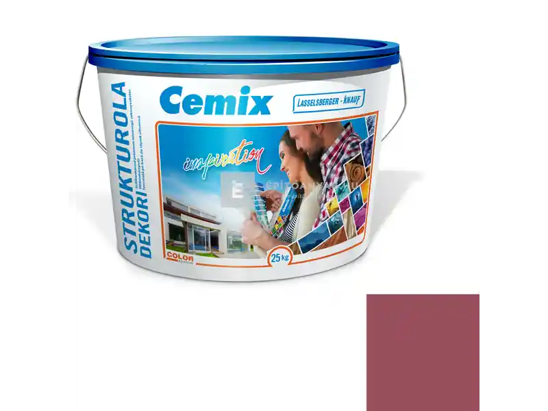 Akciós ár Cemix 2704 StrukturOLA Dekor diszperziós vékonyvakolat, kapart 2 mm 6359 intense 25 kg