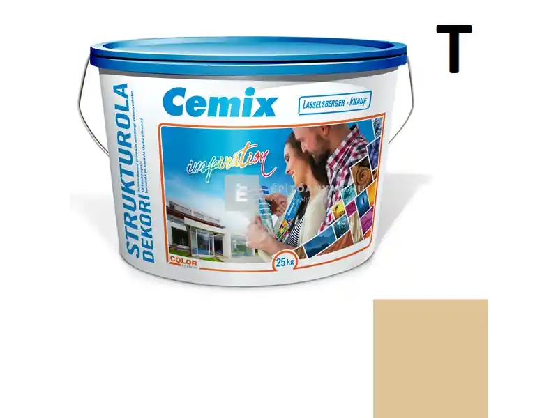 Cemix 2704 StrukturOLA Dekor diszperziós vékonyvakolat, dörzsölt 2 mm 4347 orange 25 kg Különleges ajánlat