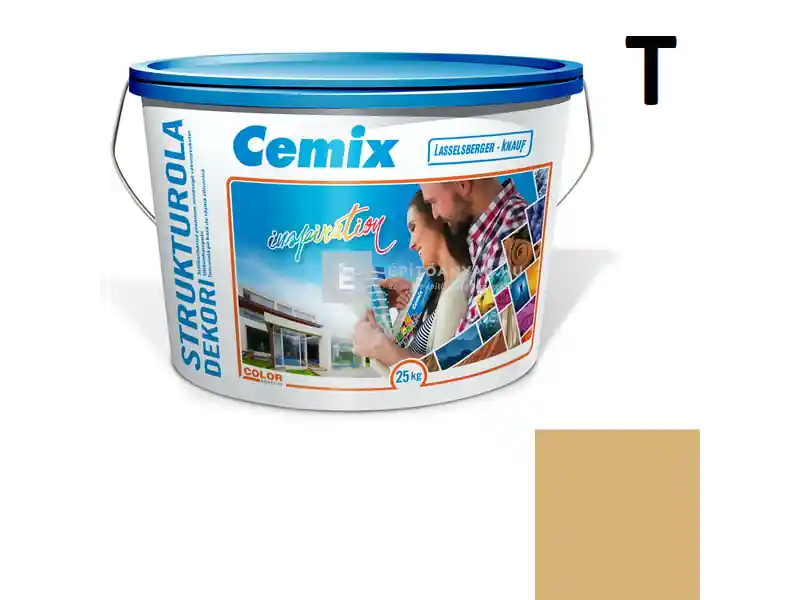 Vedd meg online Cemix 2704 StrukturOLA Dekor diszperziós vékonyvakolat, dörzsölt 2 mm 4357 orange 25 kg