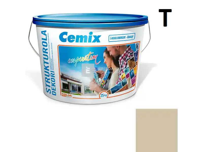 Akció Cemix 2704 StrukturOLA Dekor diszperziós vékonyvakolat, dörzsölt 2 mm 4947 brown 25 kg