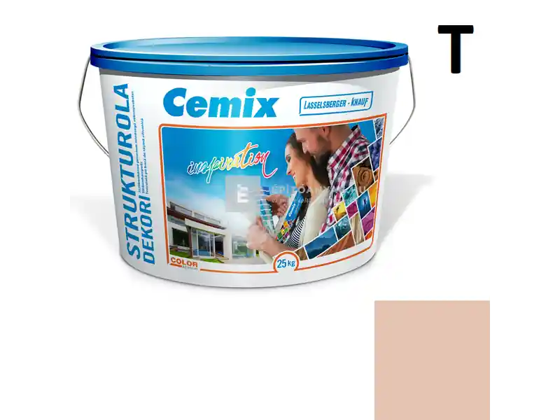 Azonnal elérhető Cemix 2704 StrukturOLA Dekor diszperziós vékonyvakolat, dörzsölt 2 mm 6323 intense 25 kg
