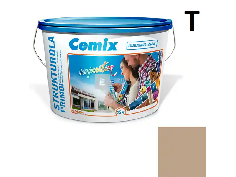 Cemix 2703 StrukturOLA Primo diszperziós vékonyvakolat, kapart 1,5 mm 4915 brown 25 kg Rendeld meg most