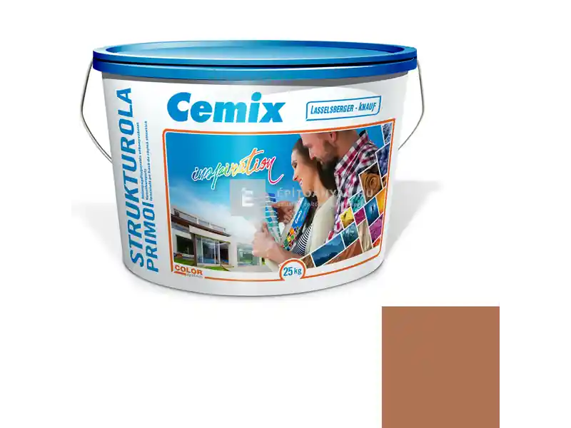 Cemix 2703 StrukturOLA Primo diszperziós vékonyvakolat, kapart 1,5 mm 4969 brown 25 kg Ne maradj le