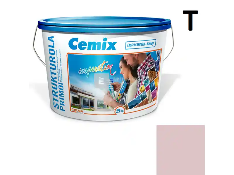 Újdonság Cemix 2703 StrukturOLA Primo diszperziós vékonyvakolat, kapart 1,5 mm 5163 rusty 25 kg