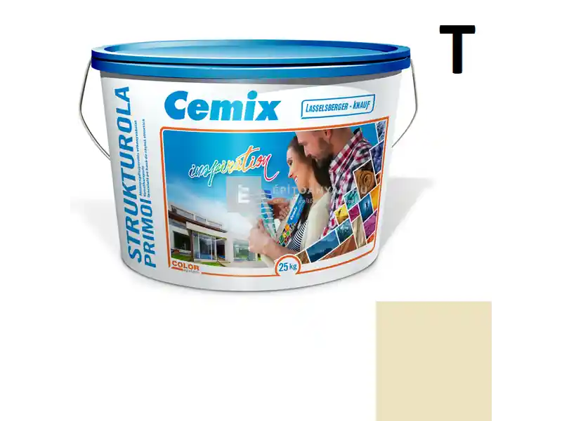 Cemix 2703 StrukturOLA Primo diszperziós vékonyvakolat, kapart 1,5 mm 6121 intense 25 kg Árcsökkenés