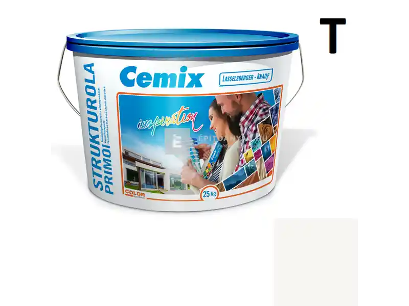 Végkiárusítás Cemix 2703 StrukturOLA Primo diszperziós vékonyvakolat, dörzsölt 2 mm 4000 white 25 kg