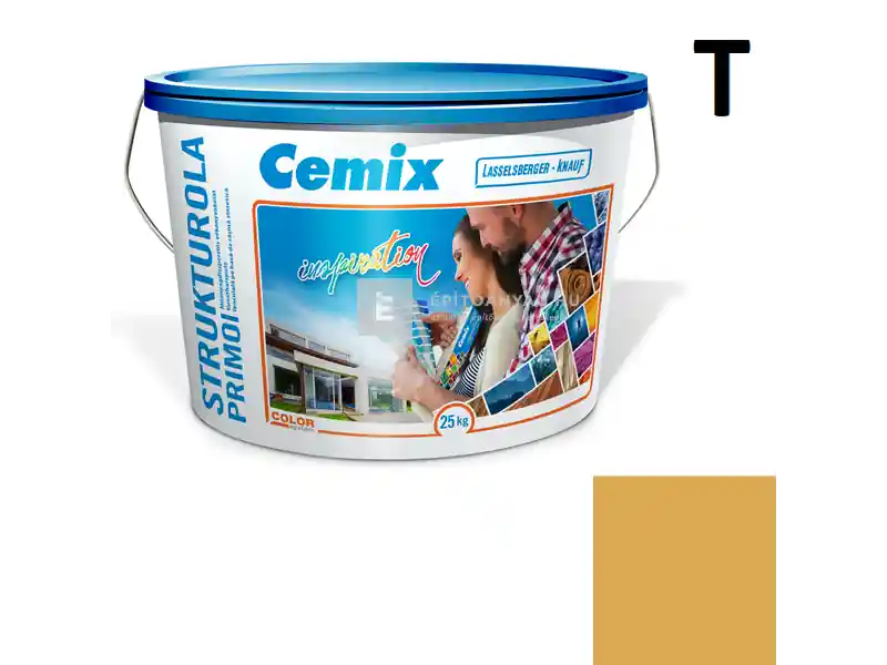 Cemix 2703 StrukturOLA Primo diszperziós vékonyvakolat, dörzsölt 2 mm 4377 orange 25 kg Expressz szállítás