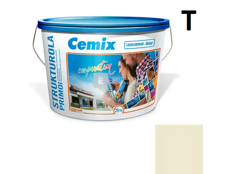 Cemix 2703 StrukturOLA Primo diszperziós vékonyvakolat, dörzsölt 2 mm 4371 orange 25 kg Kiárusítás