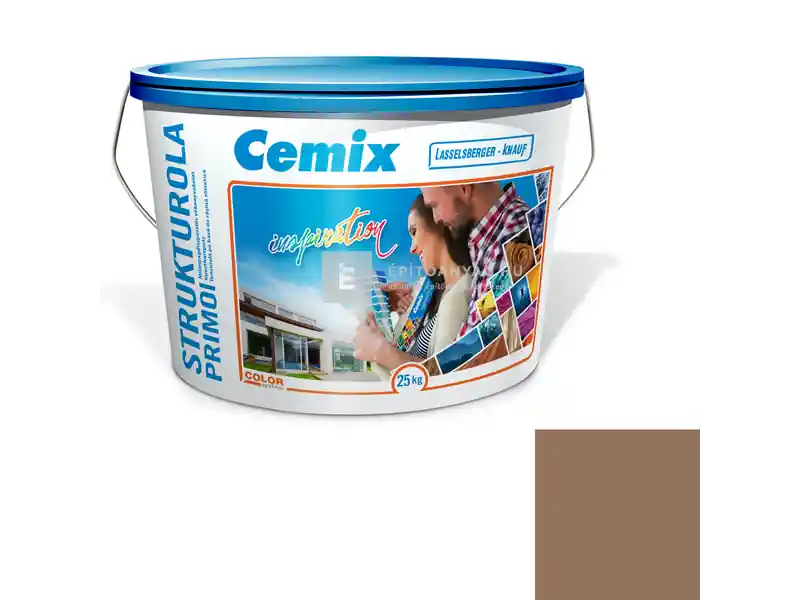 Legjobb ár Cemix 2703 StrukturOLA Primo diszperziós vékonyvakolat, dörzsölt 2 mm 4919 brown 25 kg