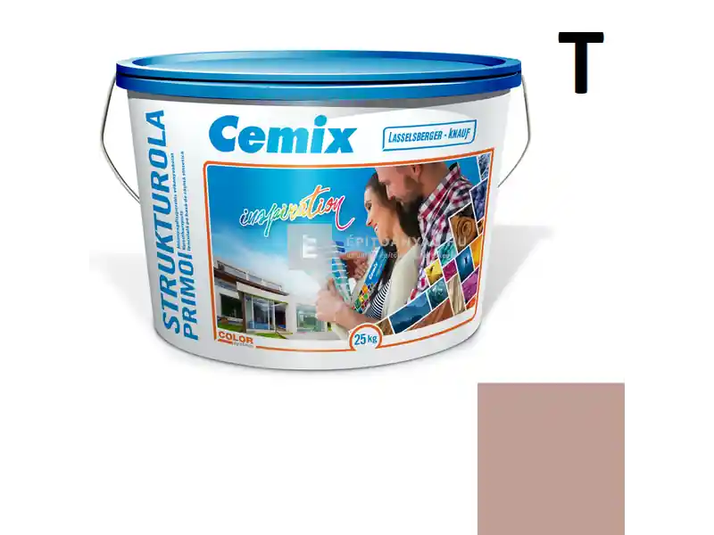Vedd meg online Cemix 2703 StrukturOLA Primo diszperziós vékonyvakolat, dörzsölt 2 mm 5127 rusty 25 kg