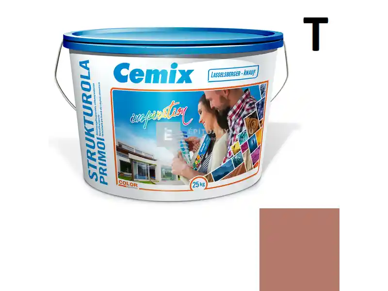 Cemix 2703 StrukturOLA Primo diszperziós vékonyvakolat, dörzsölt 2 mm 5149 rusty 25 kg Azonnali szállítás