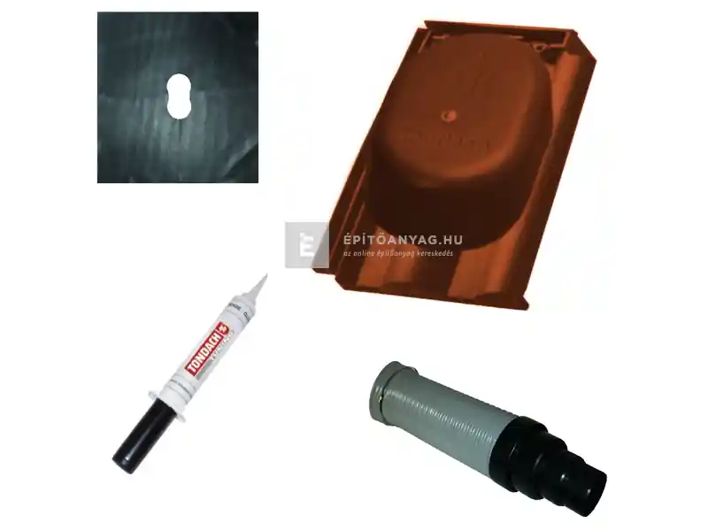 Kedvezmény Tondach Twist csatornaszellőző szett FusionProtect piros