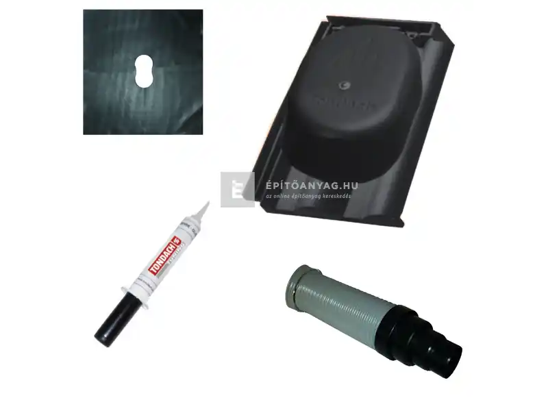 Kedvezményes ár Tondach Twiston 9 csatornaszellőző szett FusionProtect antracit