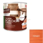 Végkiárusítás Poli-Farbe Boróka Classic vízzel hígítható alapozó és vékonylazúr mahagóni 2,5 l
