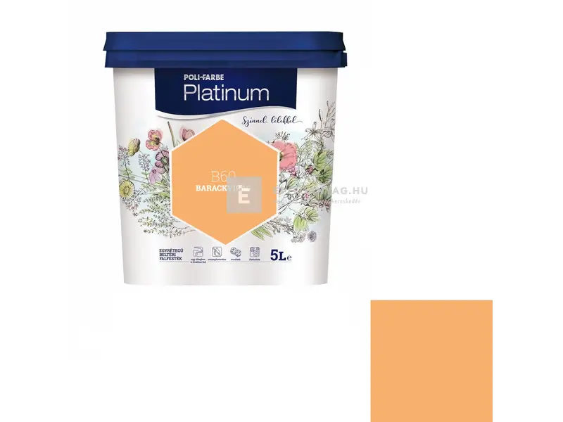 Rendeld meg most Poli-Farbe Platinum beltéri falfesték B60 barackvirág 5 l